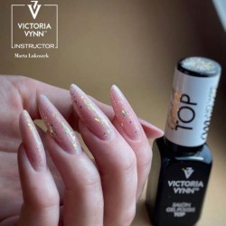Gel Polish shimmer Top Gold  No Wipe 8ml