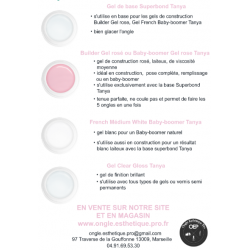 Gel build/  french babyboomer Médium White TANYA 15ml