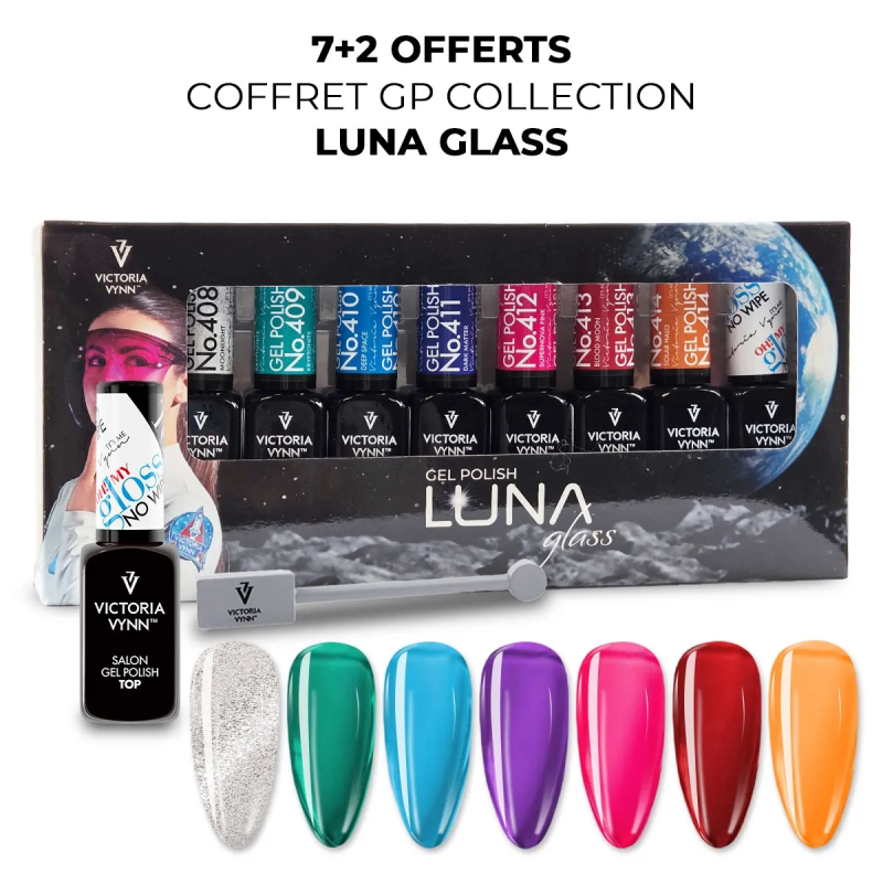 Coffret GP Collection Luna Glass (7+2 Top Gloss + Magnet Offerts)